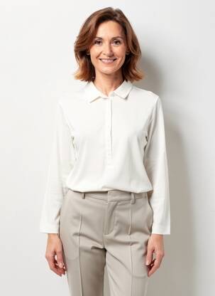 Polo manches 3/4 manches 3/4 beige RABE femme