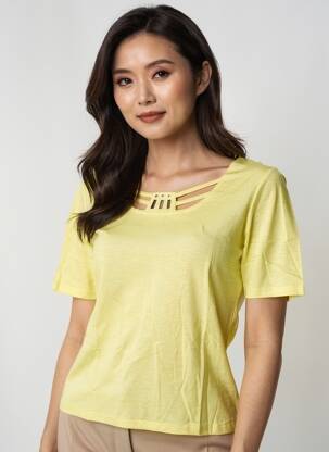 T-shirt stretch manches courtes vert TELMAIL femme