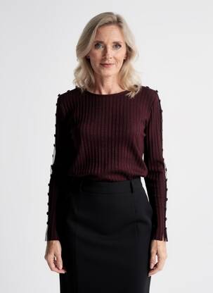 T-shirt manches longues manches longues violet MERI & ESCA femme
