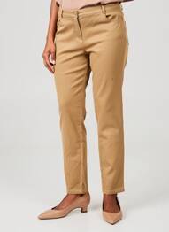 Pantalon slim stretch taille normale marron FRANK WALDER femme