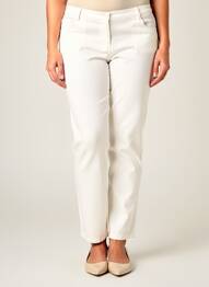 Pantalon slim stretch taille normale beige FRANK WALDER femme