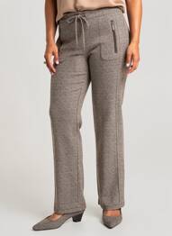 Pantalon droit stretch taille normale marron BARBARA LEBEK femme