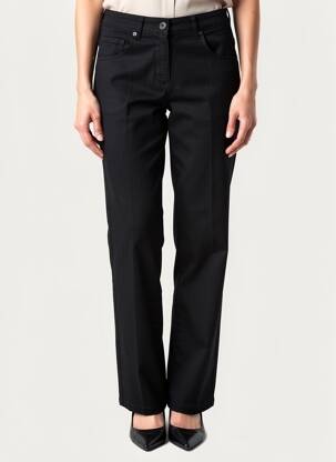 Pantalon droit stretch taille normale noir FRANK WALDER femme