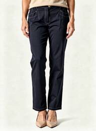 Pantalon droit stretch taille normale bleu TELMAIL femme