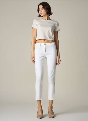 Pantalon 7/8 stretch taille normale blanc BETTY BARCLAY femme