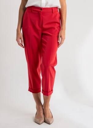 Pantalon 7/8 stretch taille normale rouge LCDN femme