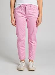 Pantacourt stretch taille normale rose ANNA MONTANA femme