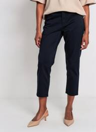 Pantacourt stretch taille normale bleu ANNA MONTANA femme