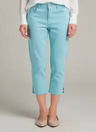 Pantalon 7/8 stretch taille normale bleu DOLCEZZA femme