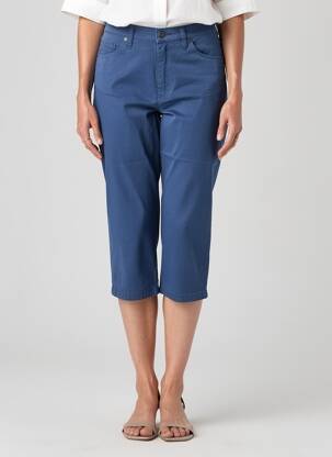 Corsaire tissage popeline taille normale bleu LDCN femme