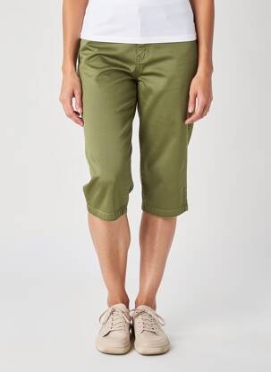 Corsaire tissage popeline taille normale vert LCDN femme
