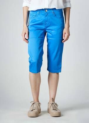 Corsaire tissage popeline taille normale bleu LCDN femme