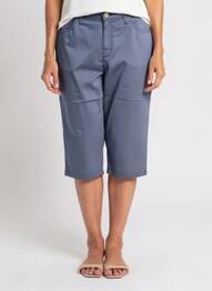Corsaire stretch taille normale bleu fonce LCDN femme