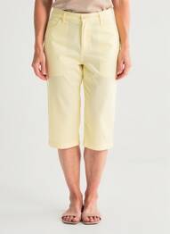 Corsaire stretch taille normale jaune LCDN femme