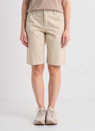 Bermuda tissage popeline taille normale beige ANNA MARIA femme