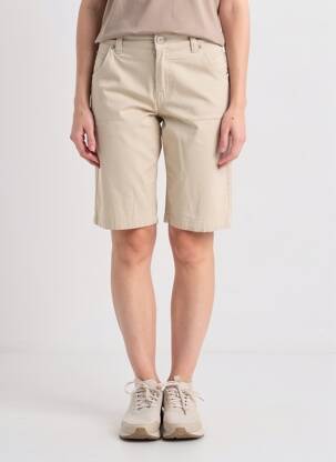 Bermuda tissage popeline taille normale beige ANNA MARIA femme