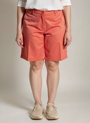 Bermuda taille à pinces taille normale orange LCDN femme