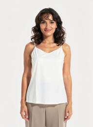 Top stretch fines bretelles beige EDAS femme