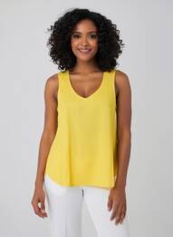 Top sans manche sans manche jaune ESPRIT DE LA MER femme