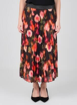 Jupe mi-longue coupe évasée noir LOLA ESPELETA femme