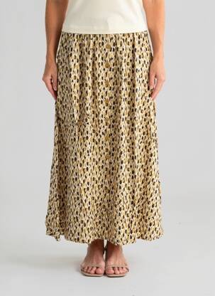Jupe longue imprimé fantaisie jaune LOLA ESPELETA femme
