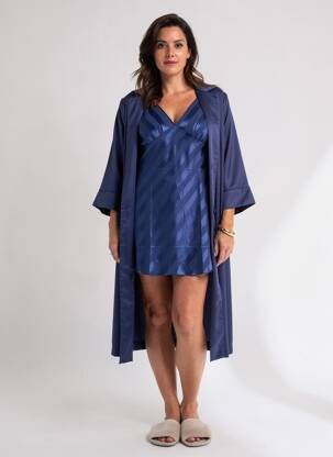 Nuisette/combinette col v bleu ROSE POMME femme
