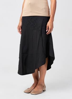 Jupe longue coupe droite noir BAMBOO'S femme