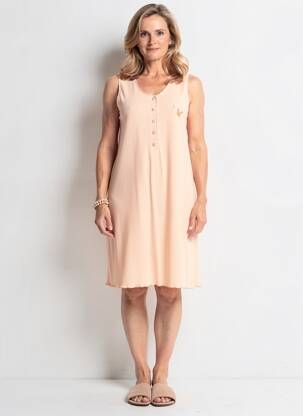 Chemise de nuit stretch orange EGATEX femme