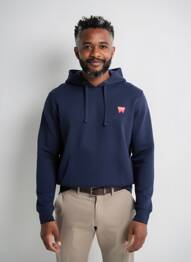 Sweat-shirt à capuche tissage jersey manches longues bleu WRANGER homme
