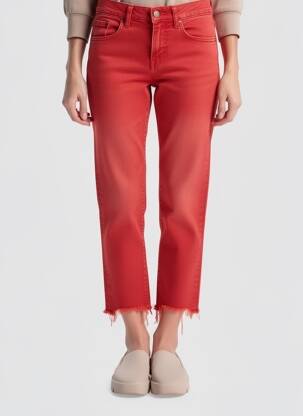 Pantacourt stretch taille normale rouge RED LEGEND femme