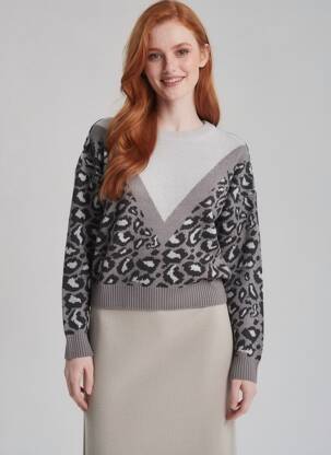 Pull stretch manches longues gris VERO MODA femme