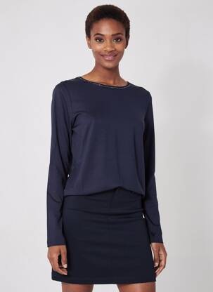 T-shirt manches longues manches longues bleu MARIA BELLENTANI femme