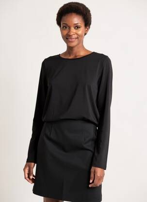T-shirt manches longues manches longues noir MARIA BELLENTANI femme