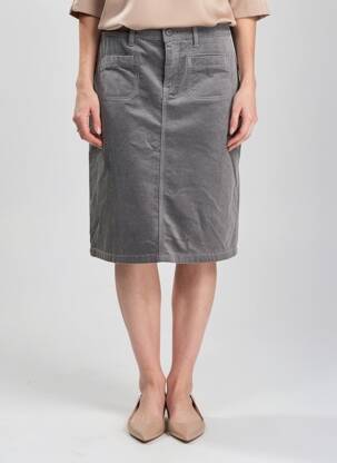Jupe mi-longue stretch gris GARDEUR femme
