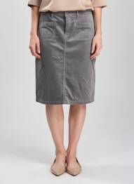 Jupe mi-longue stretch gris GARDEUR femme