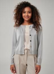 Gilet manches longues resserrée sur le bas gris KAFFE femme