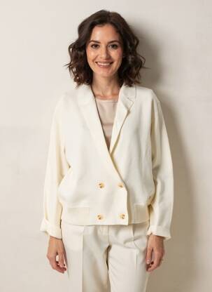 Gilet manches longues stretch beige FRANSA femme