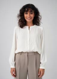 Chemisier tissage crêpe manches longues beige GARCIA femme