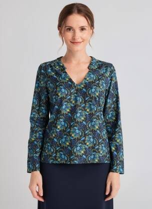 T-shirt imprimé fantaisie manches longues noir LA FIANCÉE femme