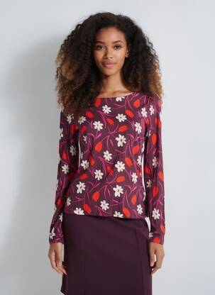 T-shirt manches longues manches longues violet COMPAÑIA FANTASTICA femme