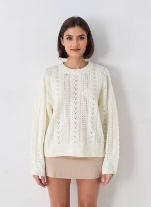 Pull stretch manches longues beige TIFFOSI femme