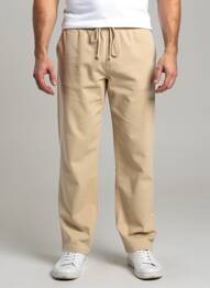 Pantalon droit taille normale taille normale beige BERAC homme