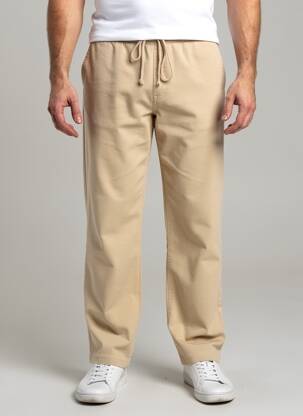 Pantalon droit taille normale taille normale beige BERAC homme