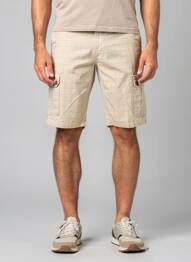 Bermuda tissage popeline taille normale beige BLUE SIDE homme