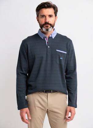 Pull manches longues manches longues bleu DARIO BELTRAN homme