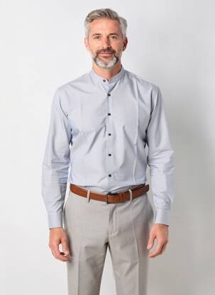 Chemise manches longues imprimé fantaisie blanc OLYMP homme