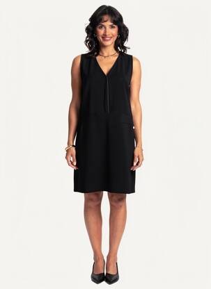 Robe courte manches courtes manches courtes noir PAKO LITTO femme