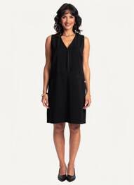 Robe courte manches courtes manches courtes noir PAKO LITTO femme