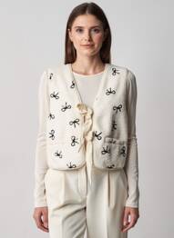 Gilet sans manche doublure beige DROLE DE COPINE femme