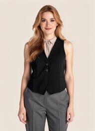 Gilet sans manche doublure noir LUCYLUM femme